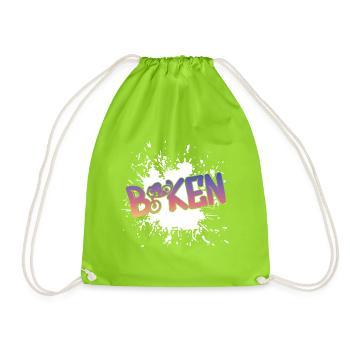 BikeKen Splash Gradient - Turnbeutel - Neongrün - Vorne