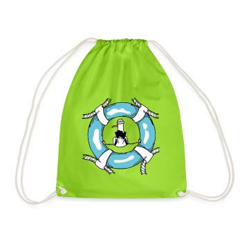 Coastal Van Damme - Drawstring Bag - neon green - Front