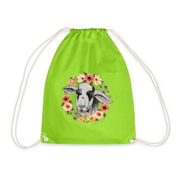 "Resi" Baby - Drawstring Bag - neon green - Front