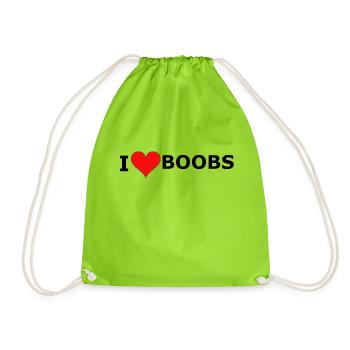 Boobs - Drawstring Bag - neon green - Front