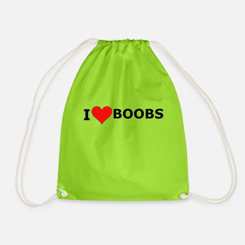 Boobs - Drawstring Bag - neon green