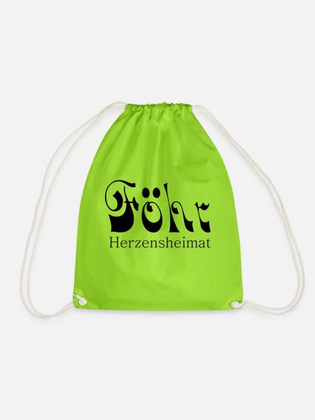 Herzensheimat Insel Föhr - Turnbeutel - Neongrün