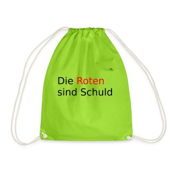 The Reds are to blame Horst Lüning - Drawstring Bag - neon green - Front