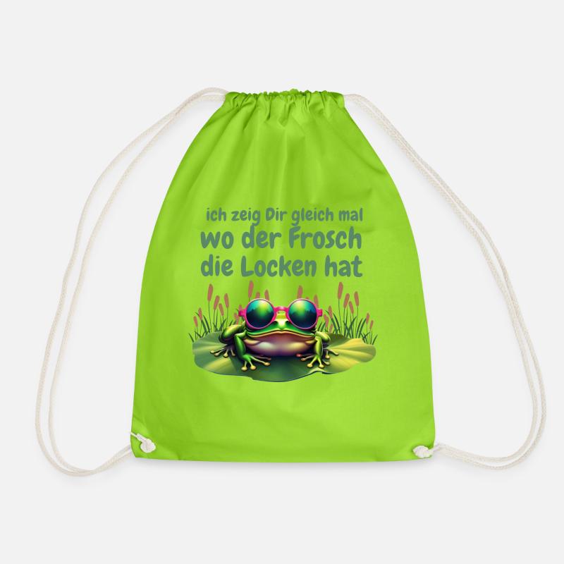frosch locken - Turnbeutel - Neongrün