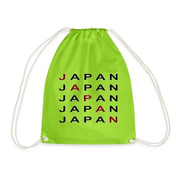 Japan2 - Drawstring Bag - neon green - Front