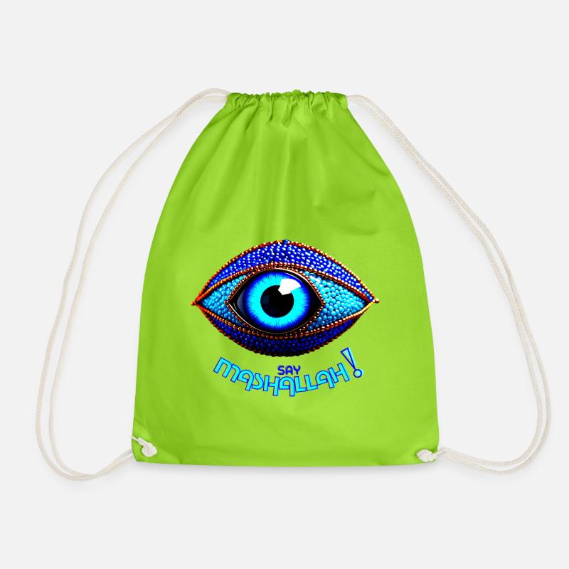 Say Mashallah - Turnbeutel - Neongrün
