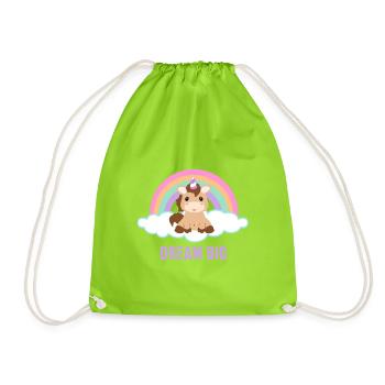 Dream big - Drawstring Bag - neon green - Front