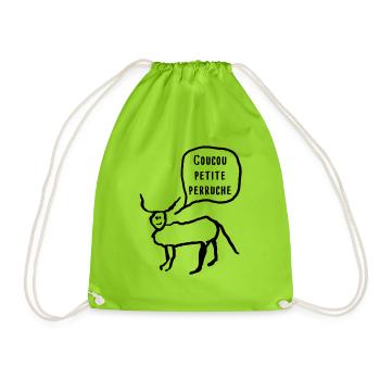 coucou petite perruche françois embrouille tatoo - Sac de sport léger - vert néon - Devant