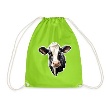 Fermier de cadeaux de la ferme noire et blanche Holst - Sac de sport léger - vert néon - Devant