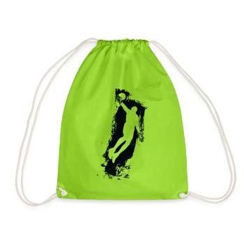 Basketball Air Man Noir - Sac de sport léger - vert néon - Devant