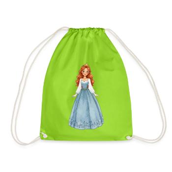 Prinzessin im Eiskristallkleid - Turnbeutel - Neongrün - Vorne
