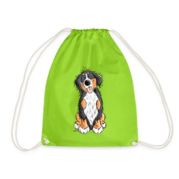 Berner Sennenhund mach Platz - Turnbeutel - Neongrün - Vorne