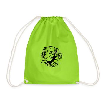 NOVA SCOTIA DUCK TOLLING RETRIEVER dogs Wilsigns - Drawstring Bag - neon green - Front