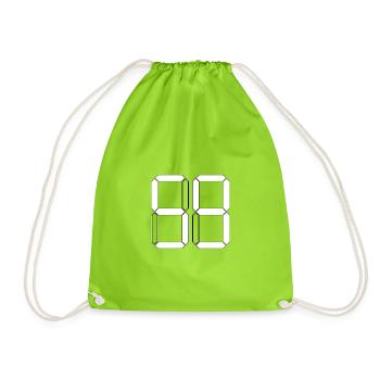 NUMBER 59 Fifty-Nine Gift Digital - Drawstring Bag - neon green - Front