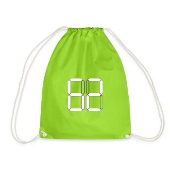 NUMBER 62 Sixty-Two Gift Digital - Drawstring Bag - neon green - Front