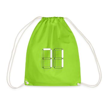 NUMBER 71 Seventy-One Gift Digital - Drawstring Bag - neon green - Front