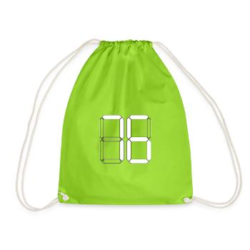 NUMBER 76 Seventy-Six Gift Digital - Drawstring Bag - neon green - Front
