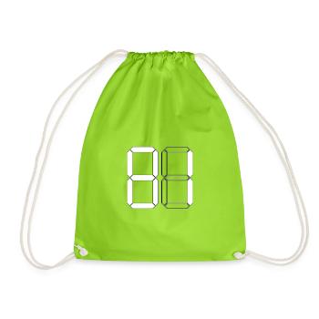 NUMÉRO 81 Quatre-vingt-et-un Cadeaux Numériques - Sac de sport léger - vert néon - Devant