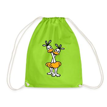 2 Road Runner Couple Coucou Oiseau Long Cou - Sac de sport léger - vert néon - Devant