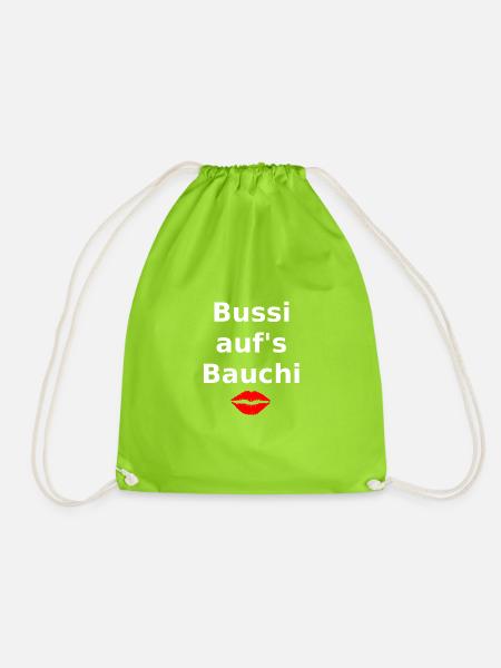 bussi aufs bauchi - Turnbeutel - Neongrün