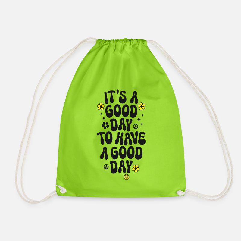 It's a good day to have a good day Spruch Peace - Turnbeutel - Neongrün