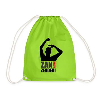 Zan Zendegi Azadi - Turnbeutel - Neongrün - Vorne