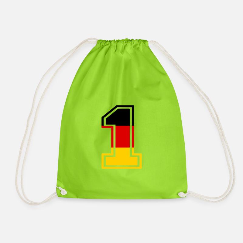 Germany Germany nr 1 - Drawstring Bag - neon green