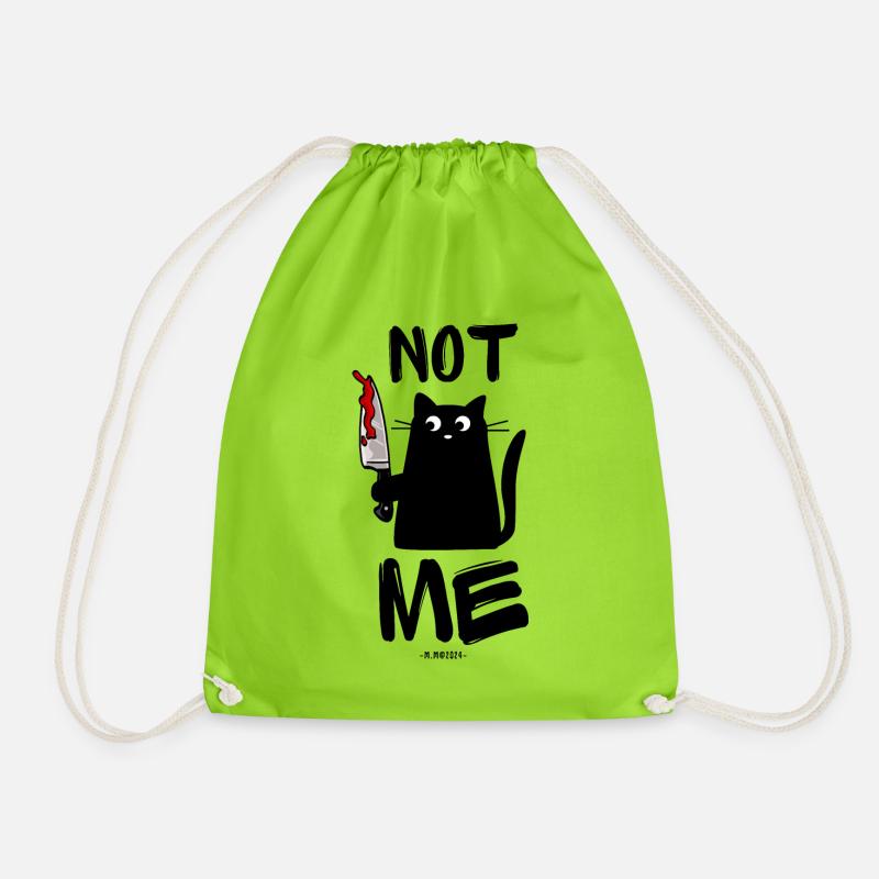NOT ME! - Drawstring Bag - neon green