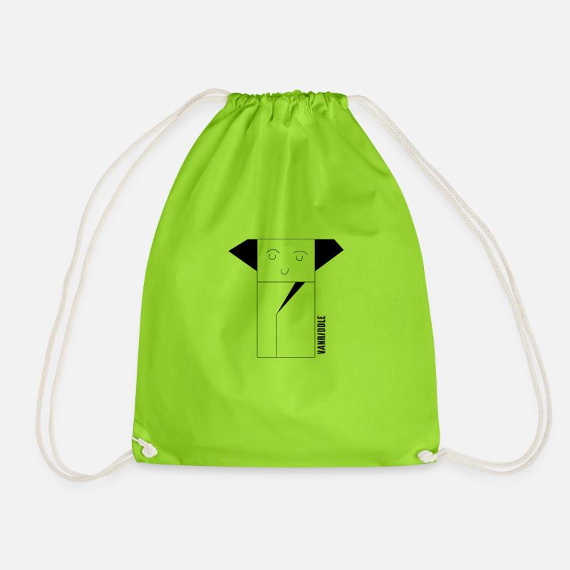 Paper Pal - Drawstring Bag - neon green