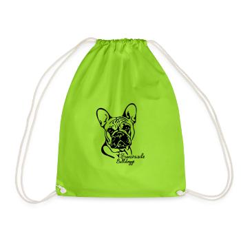 PORTRAIT DE BULLDOG FRANÇAIS Wilsigns - Sac de sport léger - vert néon - Devant