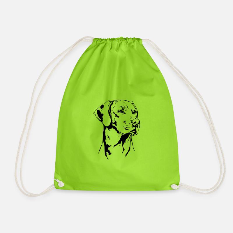 RHODESIAN RIDGEBACK Wilsigns RR Hundeportrait - Turnbeutel - Neongrün