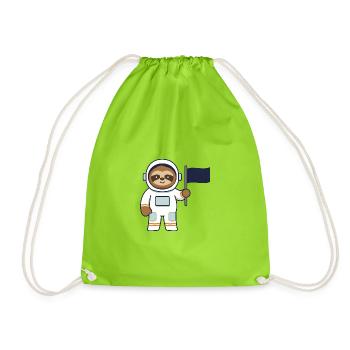 Aventure de paresseux de l’espace - Sac de sport léger - vert néon - Devant