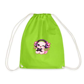 Gaming-Lotl - Turnbeutel - Neongrün - Vorne