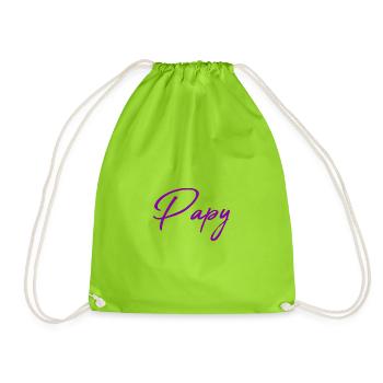 PAPY. PAPA. FÊTE DES PÈRES. BONNE FÊTE PAPA - Sac de sport léger - vert néon - Devant