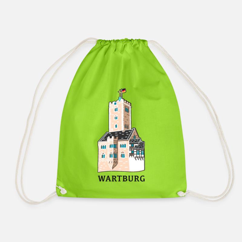 Wartburg bei Eisenach, Thüringen - Turnbeutel - Neongrün