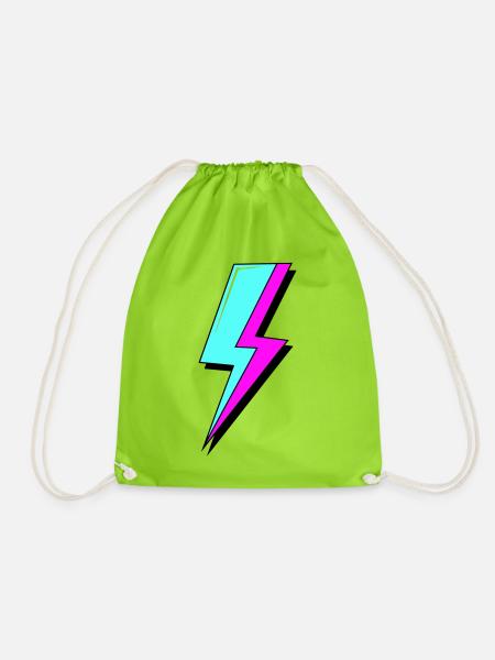 Psychedelische Neon-Beleuchtung - Turnbeutel - Neongrün
