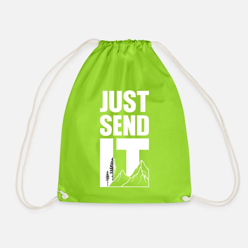 Just Send It - White - Turnbeutel - Neongrün