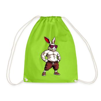 Sport Hase - Turnbeutel - Neongrün - Vorne