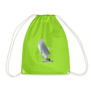 Sailboat - Drawstring Bag - neon green - Front