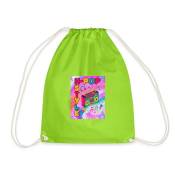 K-Pop Style - Drawstring Bag - neon green - Front