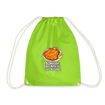 Schnitzel regiert - Turnbeutel - Neongrün - Vorne