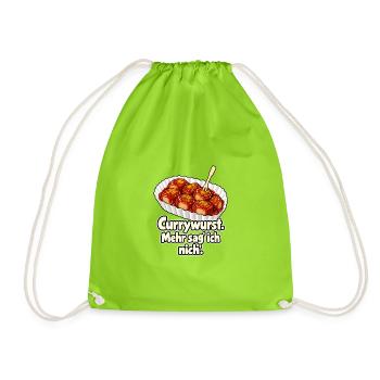 Currywurst reicht - Turnbeutel - Neongrün - Vorne