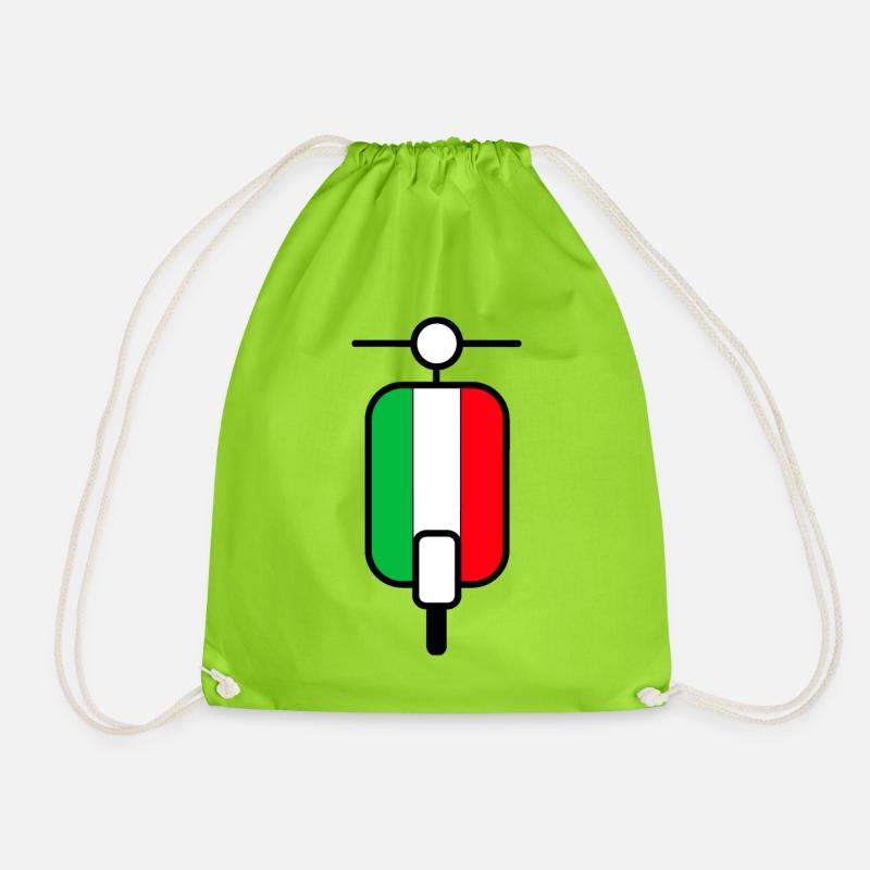Scooter Roller Italien - Turnbeutel - Neongrün