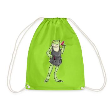 Frosch hairdresser hairdryer - Drawstring Bag - neon green - Front