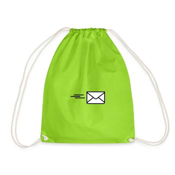 Envoyer une lettre de logo - Sac de sport léger - vert néon - Devant