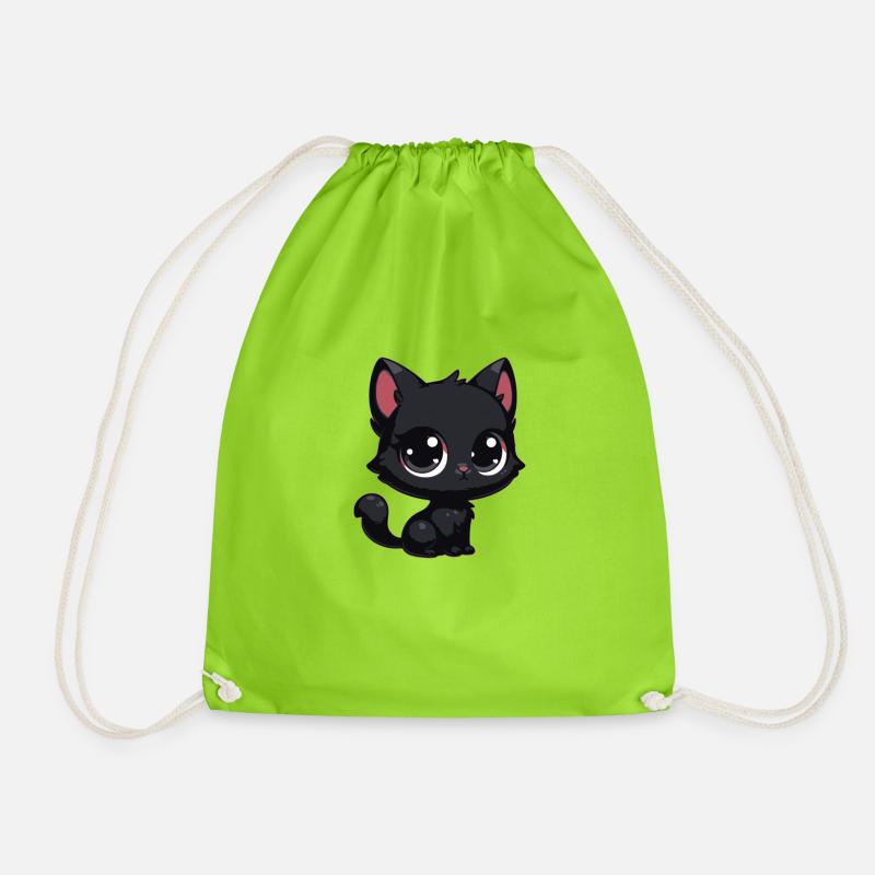Baby-Katze - Turnbeutel - Neongrün