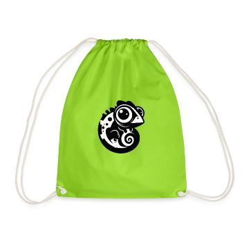 Bébé caméléon - Sac de sport léger - vert néon - Devant