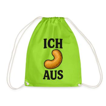 I Flip Off Peanut Flips Saying - Drawstring Bag - neon green - Front