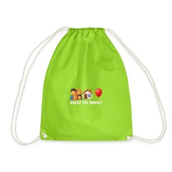 Guess the Movie Funny Humorous - Drawstring Bag - neon green - Front