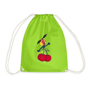 Fruit de danse - Sac de sport léger - vert néon - Devant